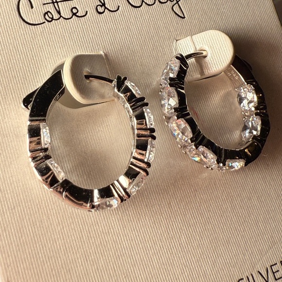 Silver Hoop Earrings - Picture 6 of 8